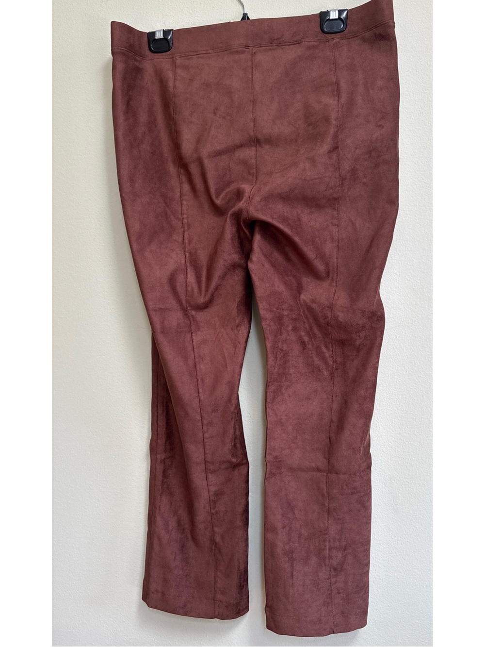Suede Pull On Slim Bootcut Pants - Picture 4 of 8